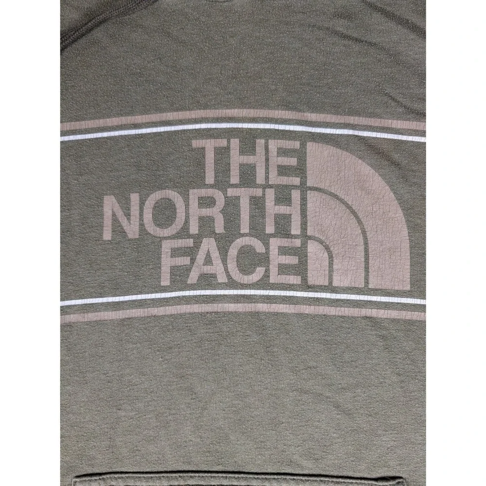 The North Face Mens Olive‎ Green Heathered Logo Pullover Hoodie 5055